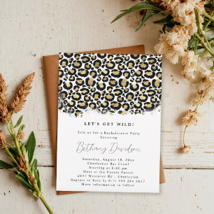 Wild Leopard Print Bridal Shower Invitation