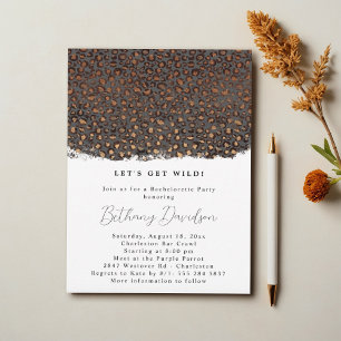 Wild Leopard Print Bridal Shower Invitation