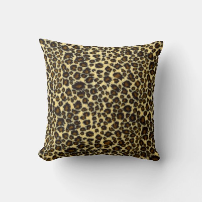 Wild Leopard Print Cushion (Front)