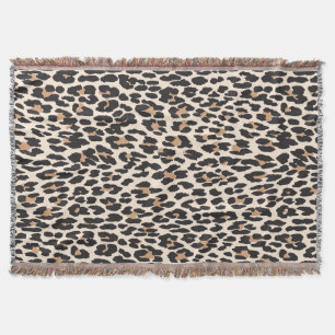 Wild Leopard Print Custom Throw Blanket