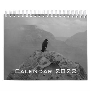 Wild Life Black and White Printed Calendar 2022