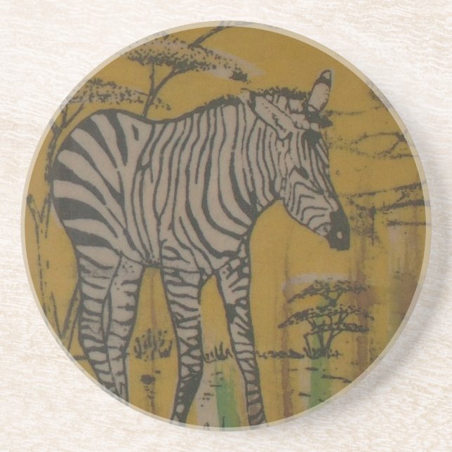 Wild Life Kenya African Safari Zebra.png Coaster (Front)