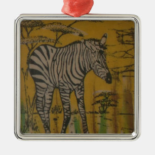 Wild Life Kenya African Safari Zebra.png Metal Tree Decoration