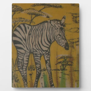 Wild Life Kenya African Safari Zebra.png Plaque