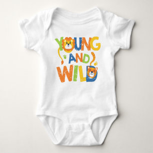 Wild Lion and Tiger Baby Sleeper Bodysuit
