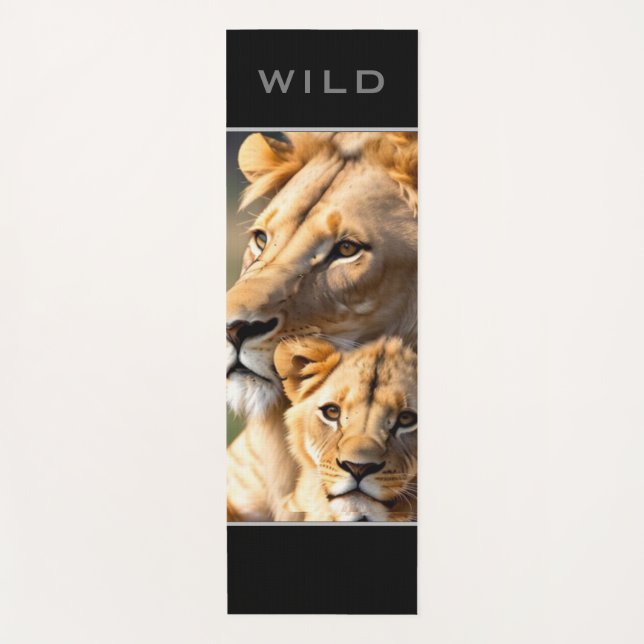 Wild Lion Cub - Yoga Mat (Front)