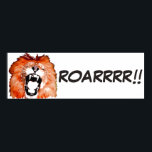 Wild Lion Pop Art Comic Style Roar Script Poster<br><div class="desc">Lion Digital Artwork - Lion Head Computer Animal Art - College Pop Art - Wild Big Cats Computer Images</div>