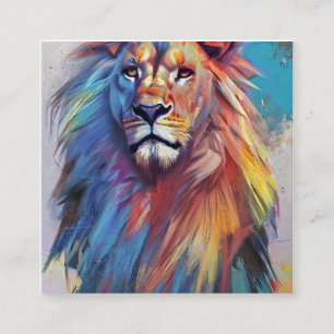 Wild Lion Square Business Card