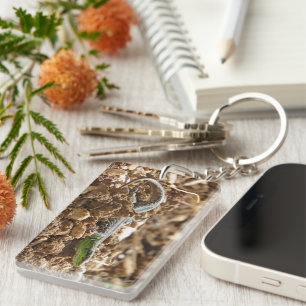 Wild Lizard Nature Photography Rustic Key Ring
