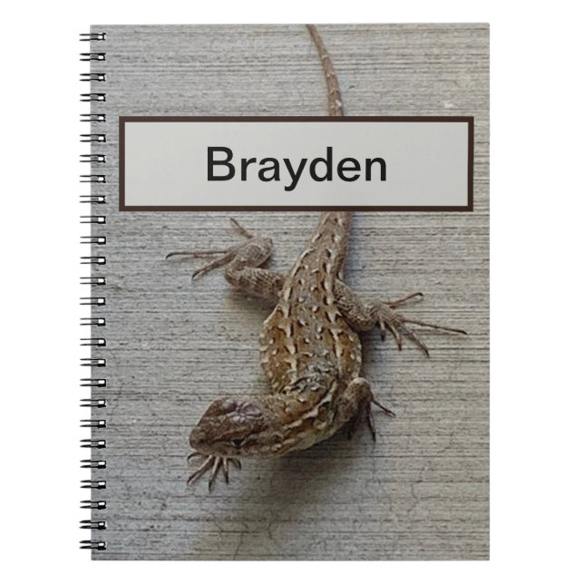 Wild Lizard Personalised Notebook (Front)