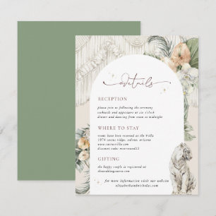 Wild Love   Boho Macrame Greenery Guest Details Enclosure Card