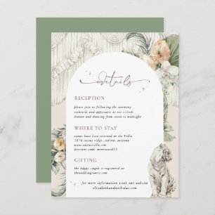 Wild Love   Boho Macrame Greenery Guest Details Enclosure Card
