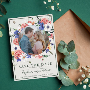 Wild Love Wildflower Boho Floral Wedding Save The Date