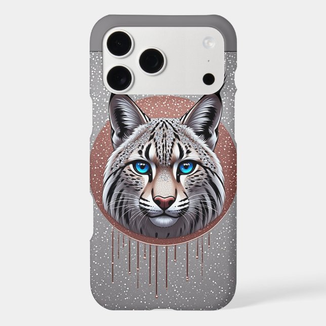 Wild Lynx Geometric Portrait With Copper Accents (Back)