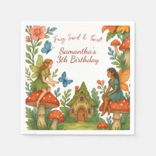 Wild Magical Fairy Garden Birthday Party - Napkin