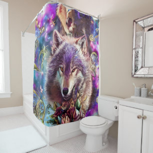 Wild Majesty Wolf Shower Curtain