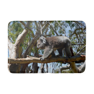 Wild Male Australian Koala Walking, Memory Foam Bath Mat