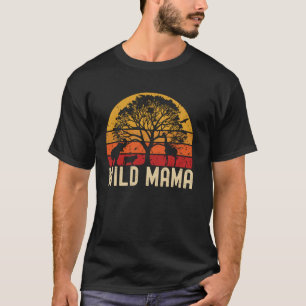 Wild Mama Zoo Born Wild Birthday Safari Jungle Wil T-Shirt