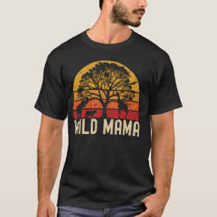 Wild Mama Zoo Born Wild Birthday Safari Jungle Wil T-Shirt