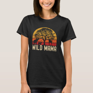 Wild Mama Zoo Born Wild Birthday Safari Jungle Wil T-Shirt