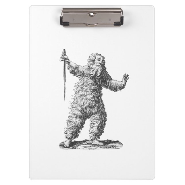 Wild Man - Wildemann - Figure from Mediaeval Clipboard (Front)