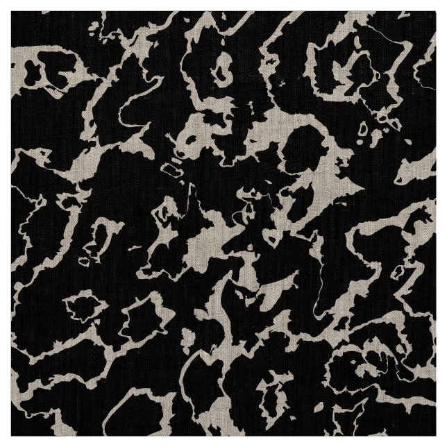 Wild Marble 3 - black and white Fabric (Swatch)