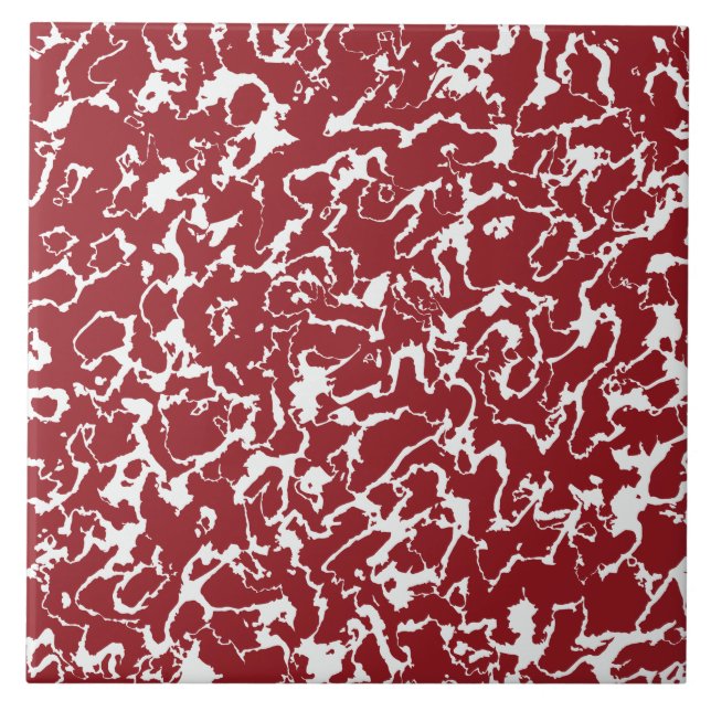 Wild Marble 4 - Red pear wine and White Ceramic Tile (Front)