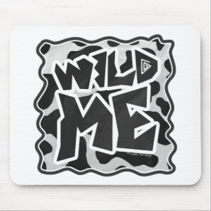 Wild Me Cow Black and White Mouse Pad