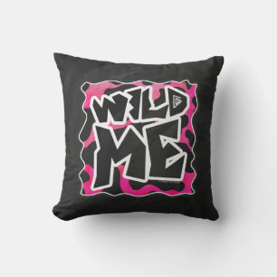 Wild Me Cow Pink and White Cushion