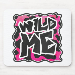 Wild Me Cow Pink and White Mouse Pad