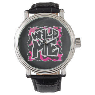 Wild Me Cow Pink and White Watch