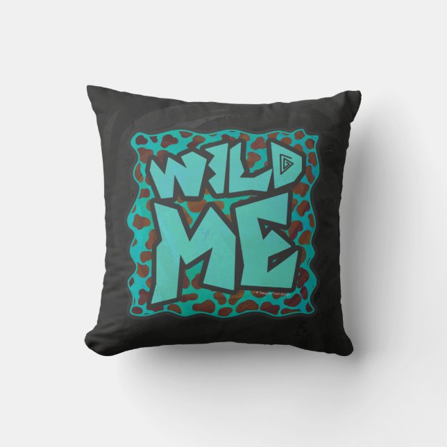 Wild me Dalmatian Brown and Teal Design Cushion (Front)