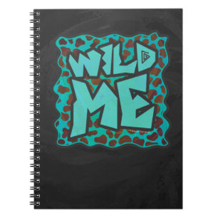 Wild me Dalmatian Brown and Teal Design Notebook