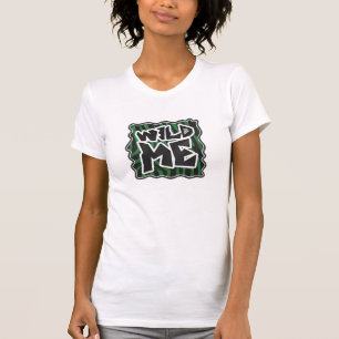 Wild Me Green and Black Zebra Pattern T-Shirt