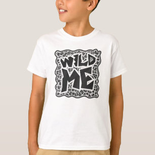 Wild Me Leopard White and Black T-Shirt