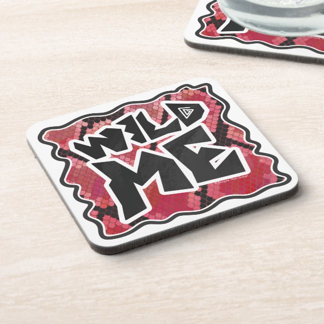 Wild Me Snake Black and Red Print Coaster (Left Side)