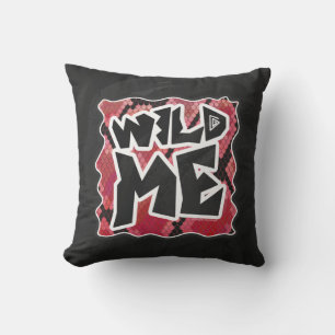 Wild Me Snake Black and Red Print Cushion