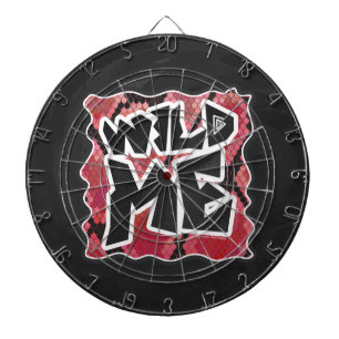Wild Me Snake Black and Red Print Dartboard