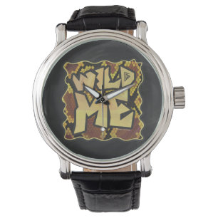 Wild Me Snake Brown and Gold Print Watch