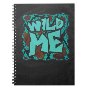 Wild Me Snake Brown and Teal Print Notebook