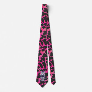 Wild Me Tiger Black and Pink Tie