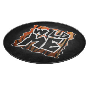 Wild Me Tiger Hot orange and Black Print Cutting Board
