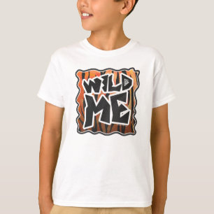 Wild Me Tiger Hot orange and Black Print T-Shirt