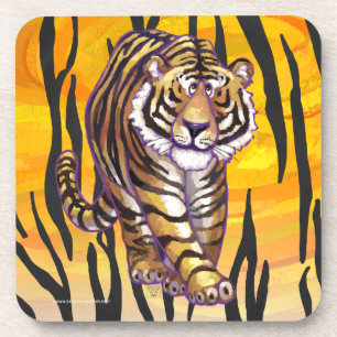 Wild Me Tiger Orange and Black Coaster