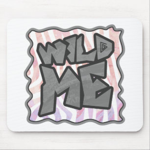 Wild Me Zebra Pink and White Mouse Pad