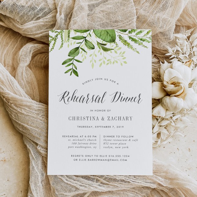 Wild Meadow Botanical Rehearsal Dinner Invitation (Creator Uploaded)