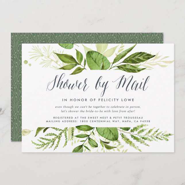 Wild Meadow Bridal or Baby Shower By Mail Invitation (Front/Back)