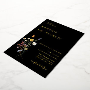Wild Meadow Floral Wedding Black
