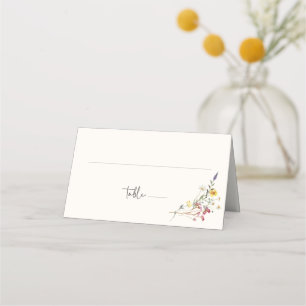 Wild Meadow Floral Wedding Place Card