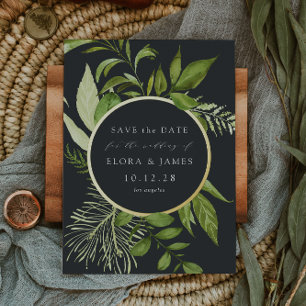 Wild Meadow Foil Save the Date Card